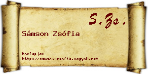 Sámson Zsófia névjegykártya