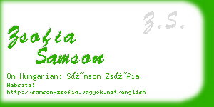 zsofia samson business card